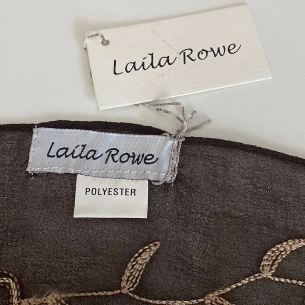 Laila Rowe Embroidered and Beaded Scarf
